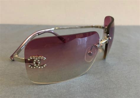 vintage rimless chanel sunglasses|discontinued chanel sunglasses.